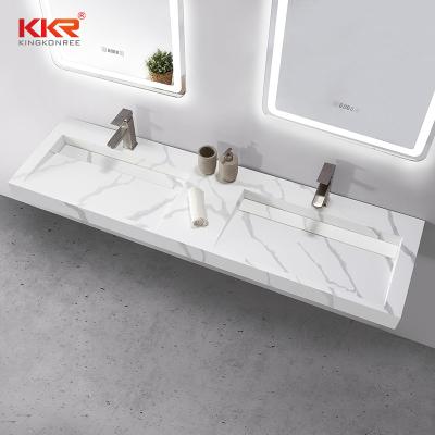 China soft & KKR Smooth Artificial Stone Basin Wall Solid Hung Marble Sink Natural Textured Outdoor Basin Sinks for sale