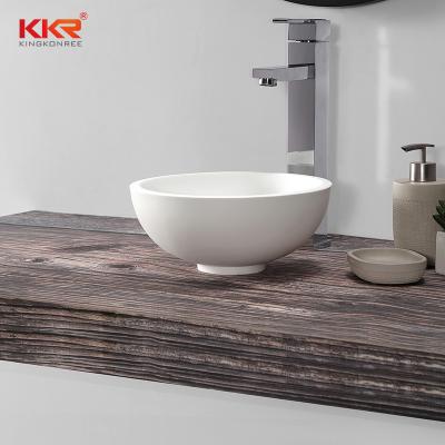 China soft & Smooth Acrylic Solid Surface Stone Resin Over Small Bathroom Basin Counter Basin Hot-selling Artificial Stone for sale