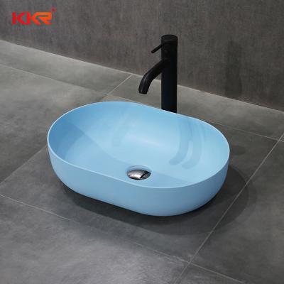 China soft & Smooth Acrylic Stone Customized Bathroom Vessel Counter Sinks for sale