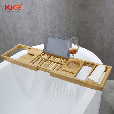 China Sustainable Luxury Bathtub Bathroom Accessories Bamboo Bathtub Tub Trolley With Extending Sides for sale