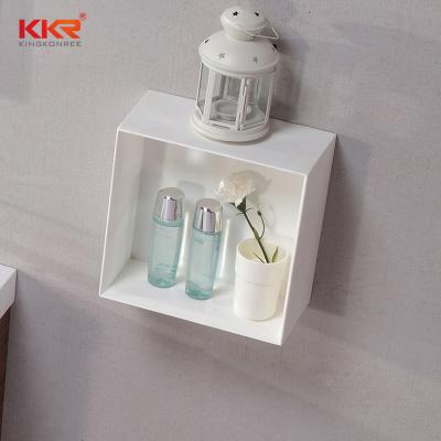 China Sustainable Wall Mounted Kitchen Bathroom Organizer Acrylic Solid Surface Bathroom Accessories for sale