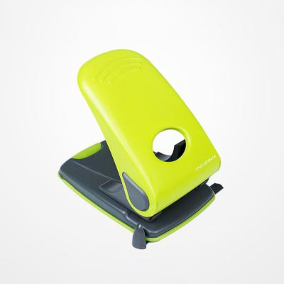 China Circular Manual 2 Hole Puncher Metal Paper Design Desktop Hole Puncher Custom Minimalist Stationery 2 Holes for sale