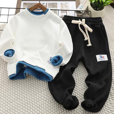 China Autumn New Boys Clothing Baby Sportswear Sweat Suit QUICK DRY Children's Sweat Suit Sports Two Piece Set for sale