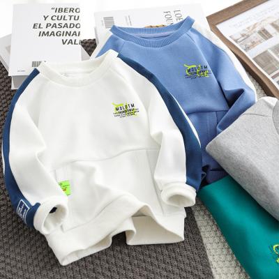 China Fashion Infant Boys Baby Fleece Hoodie Solid Color Pullover Clothing Top Round Neck Kids Breathable Fleece Hoodie Sweatershirt for sale