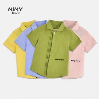 China Anti-pilling latest fashion new pattern Turn Round Collar fancy shirts labels for children clothing and school children shirt for sale