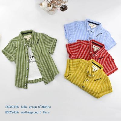 China Compressed Children Wear Wholesale Autumn Korean Children's Clothing New Cotton Color Matching Two-piece Boy Basing Shirt T-shirt for sale