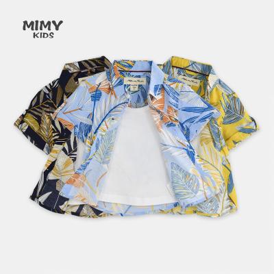 China NEW DESIGN baby tablet colors soft 100% Hawaiian eco-friendly Hawaiian shirts different two stirts sets shirts for boys for sale