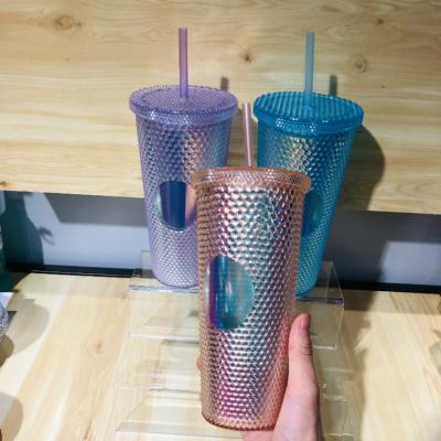 China Customized Coffee Reusable Plastic Reusable Woth Straw Cup Water Coffe Disposable Milk Tea for sale