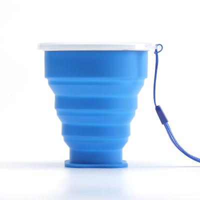 China 2021 New Design Sustainable Silica Cups Fold Straw Water Cup Folding Silica Gel Water Cup for sale