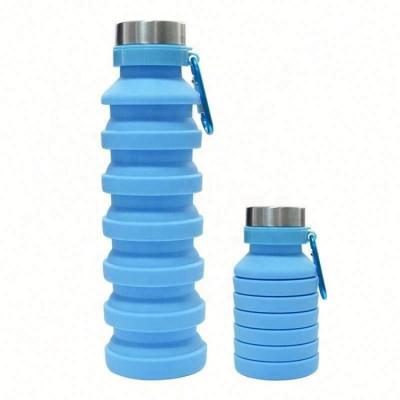 China 2021 Viable Hot Sale Outdoor Collapsible Collapsible Silicone Water Bottle With Custom Logo for sale