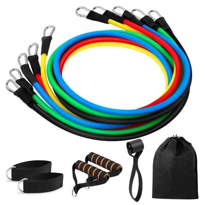 China Outdoor Band 11 Pcs Heavy Duty Resistance Bands Custom Logo for sale