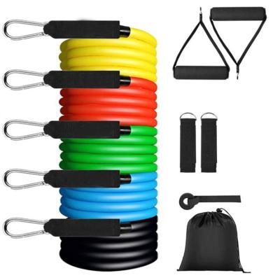 China Factory Wholesale Fitness Band 11 Pcs Resistance Band Set Heavy Duty for sale