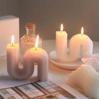 China Wedding Decoration Amazon In Stock Fast Shipping S Shaped Soy Wax Aromatherapy Candles Wedding Valentine S Shaped Scented Candle for sale