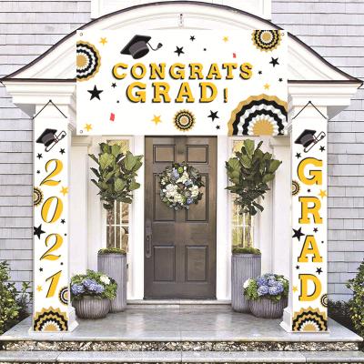 China Activity Decoration Graduation Season Decoration Ceremony Door Union Party Banner Set Three-Piece Flag for sale