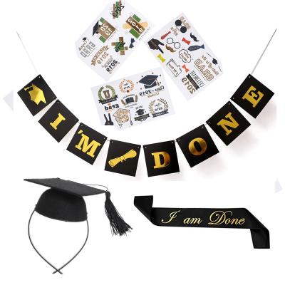 China Graduation Decoration Graduation Season Party Set Buckle Flag Pull Tag Shoulder Strap Set Main Graduation Season Decoration for sale