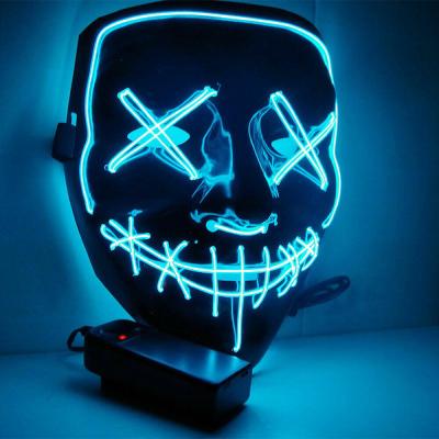 China Holloween\Wholesale Cheap Hot Sale LED Party Mask Halloween Horror Party Mask PVC Disguise LED Party Mask for sale