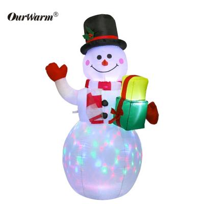 China Kids Christmas Toys/Ourwarm Cheap Snowman Christmas Decoration 152cm Inflatable Yard Outdoor Party With LED Light For Outdoor Xmas for sale