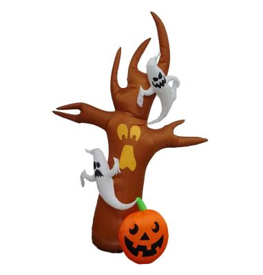 China Decorative Disposable Yard Display Eco-Friendly Lawn/Waterproof Ourwarm Halloween Customs Lead The Tree Ghost Inflatable Dead Pumpkin for sale