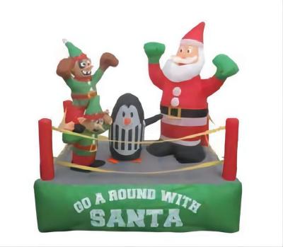 China Ourwarm Children's Christmas Toys/Yard Garden Party Customs Lead Stable Santa Claus Penguin Elf Explosion Yard Display Christmas Arena Airblown Decoration Outside for sale