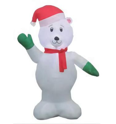 China Children's Christmas Toys / Ourwarm Stable Yard Outdoor Party Led Polar Bear Holiday Decoration Custom Outside Explosion Lawn Yard Decorative Display Airblown for sale