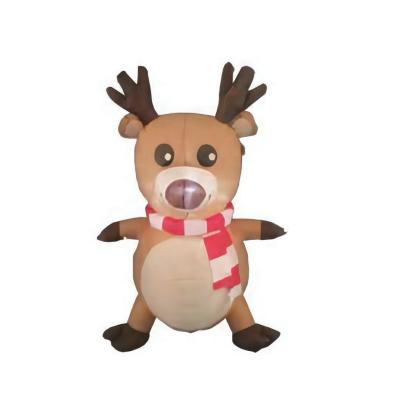 China Kids Christmas Toys / Ourwarm 5ft 8ft 1.2m Outdoor Holiday Airblown Reindeer Yard Party Led Inflatable Yard Display Custom Christmas Moose Decoration for sale