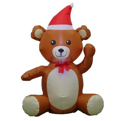 China Children's Christmas Toys / Stable Ourwarm Ornament Blow Yard Outdoor Reception Small Hoist Custom Outdoor Inflatable Yard Decoration Christmas Bear for sale