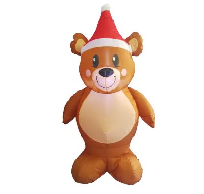 China Children's Christmas Toys/Outdoor Yard Party Ourwarm Airblown Outside Holiday Lawn Floating Decorative Yard Show Custom Christmas Bear Inflatable Decoration for sale