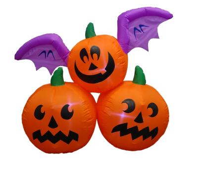 China Ourwarm Disposable Ornament Eco-friendly / Waterproof Stable Blow Ups Custom Outdoor Inflatable Yard Decoration Halloween Pumpkin Pile for sale