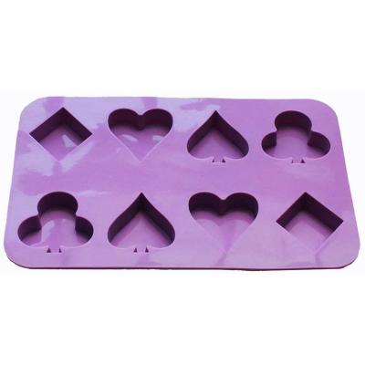 China Viable Special Poker Shape Silicone Cake Mold Jello Silicone Mold DIY Chocolate Decorating For Kids for sale