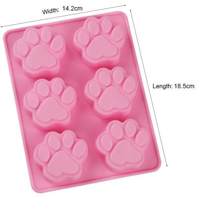 China Sustainable Silicone Molds Cake Animal Paws Shape DIY Baking Chocolate Cake Silicone Molds for sale