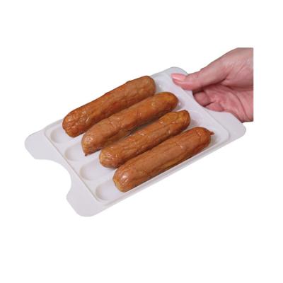 China Sustainable Hot Selling Microwave Plastic Kitchen Cooker Set 3 Sausage Trays Dishes Set for sale