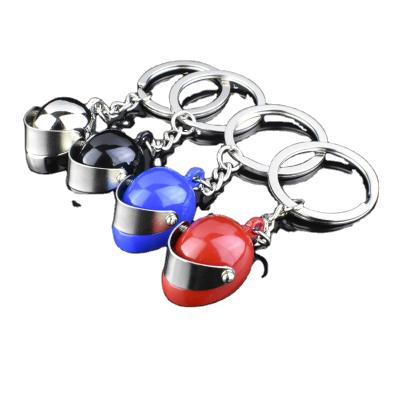 China Personality Motorcycle Metal Keychain Wholesale High Quality Motorcycle Key Ring Bag Auto Helmet Pattern Key Chain Keychain for sale