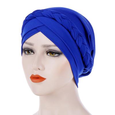 China NewTurban Character Headwrap Women Long Scarf Muslim Hijab Bandanas Hair Accessories Hat for sale