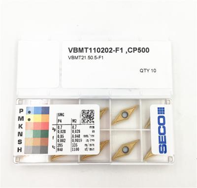 China Tool VBMT110202-F1 CP500 Seco External Carbide Inserts Turning Cutter Tools Insert Seco Inserts for sale