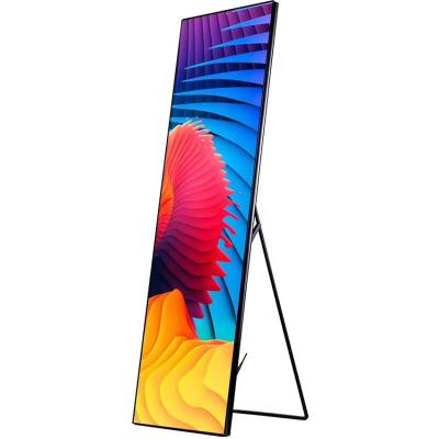 China Indoor HD Floor Standing Advertising Poster p2.5 Indoor Full Color Led Screen Video Display for sale