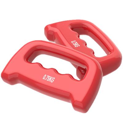 China Home Use Vinyl/Neoprene Dumbbell Gym Equipment D-Shaped Rubber Free Weight Dumbbell Set for sale