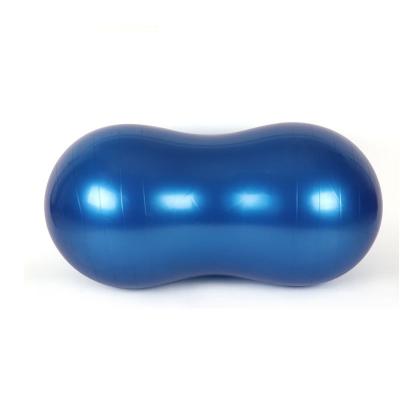 China Bodybuilding Fitness Peanut PVC Yoga Ball With Hand/Foot Pump Good Quality Exercise Ball for sale