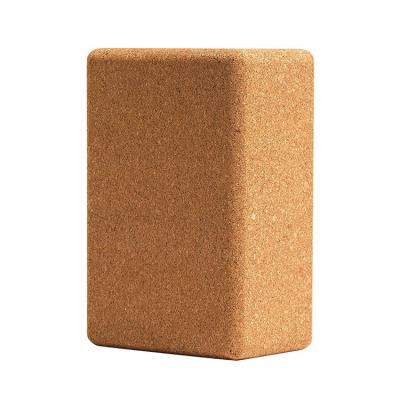 China Yoga Exercises Private Label Logo Recycled Custom Wholesale Cork Organic Bricks Yoga Block 100% Natural Eco-Friendly For Gym Exercise for sale