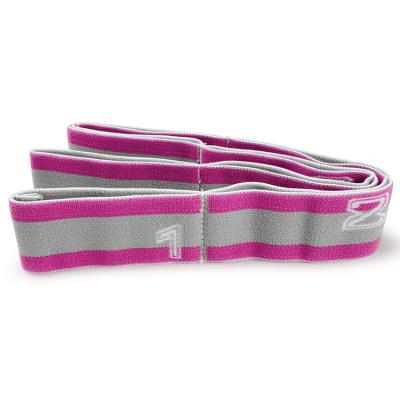 China Pink Polyester Fabric Yoga Strap Pilates Belt Training Belt + Gray Exercise Bands Yoga Stretch Band for sale