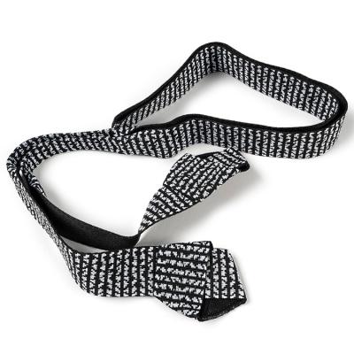 China Polyester Fabric Yoga Strap Belt Pilates Belt Stripe Polyester Fabric Exercise Exercise Bands Yoga Stretch Band for sale