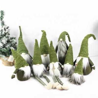 China 100% Amazon Handmade Tops Selling Christmas Nordic Handmade Gnomes Green Itomte Dolls Itomte Dolls Nisse Gnome Plush Toy for sale