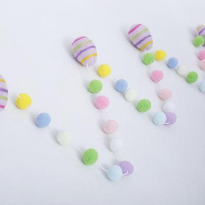 China Wool Felt New Products Easter Felt Egg Garland For Easter Decoration for sale