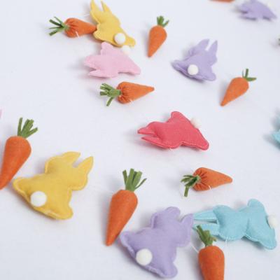 China Wool Felt New Products Easter Felt Rabbit Garland, Felt Rabbit and Carrot Garland for sale