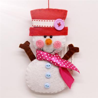 China Cheap Europe Felt Christmas Snowman Figure Christmas Ornaments for sale