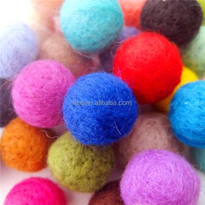 China Europe Best Selling Christmas Products Wool Felt Ball, 2cm Handmade Colorful Felt Balls for sale