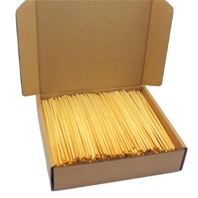 China 100% Natural Biodegradable Disposable Straws Wheat Straws For Juice With Kraft Paper Box Packing for sale