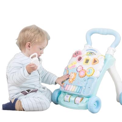 China New Hot Sale Simple Flashing Light For Baby Walkers With Music Tricycle Toy Push Helper Car Activity Andador Beber Baby Walker 71.5x54x45cm for sale