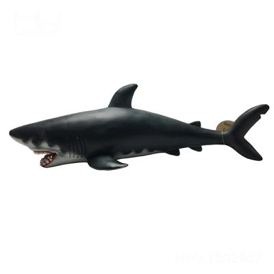 China Hot Sale 20inch Vinyl Shark Feature Large Toy Animals Model Soft Plastic Mold for sale