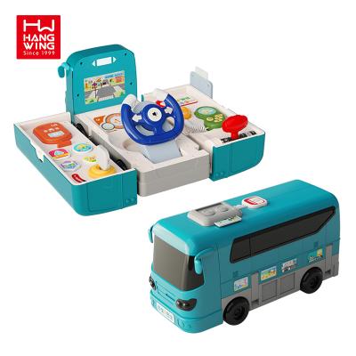 China Popular Selling Diecast Toy 2022 Pull Back Function Diecast Bus With Light And Music for sale