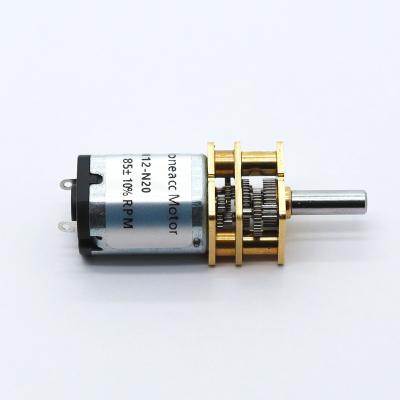 China Home appliance 12mm quiet gear reduction motor ga12-n20 n10 n20 n30 3v 5v 6v 7.4v 12v 24v 5 10 30 45 50 60 100 200 250 300 500 800 1000 rpm for sale